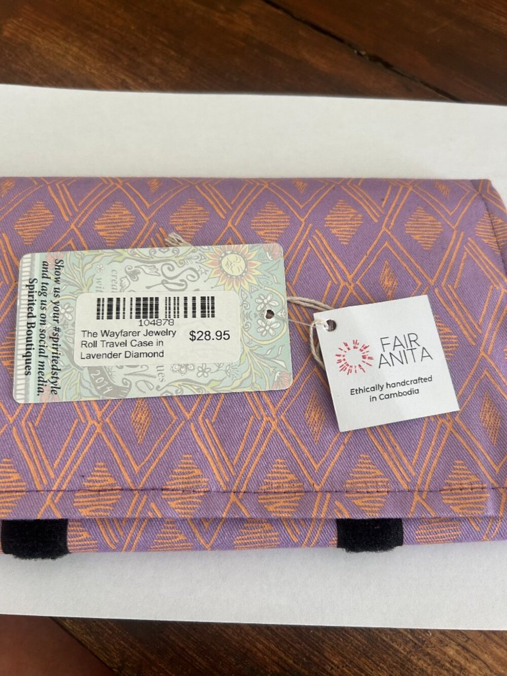 Fair Anita Jewelry Roll Travel Case in Lavender Diamond NWT